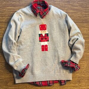 Janie and Jack Gray Crewneck Sweater Classic Design